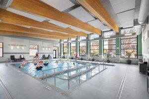 Proctor Place indoor pool and aqua fitness class